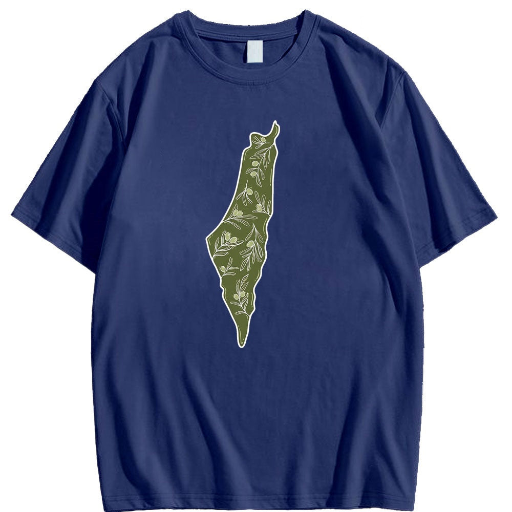 Camiseta de geografía del olivo