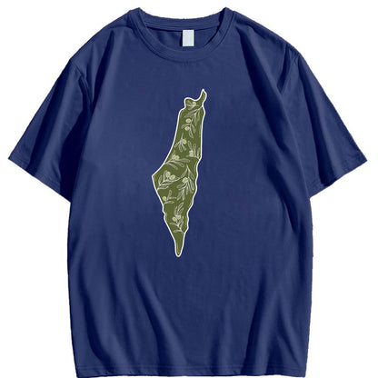 Camiseta de geografía del olivo