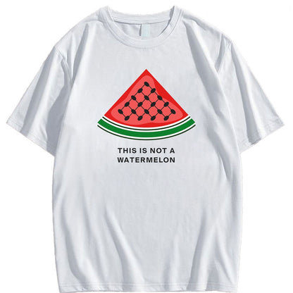 Esta no es una camiseta de keffiyeh con forma de sandía