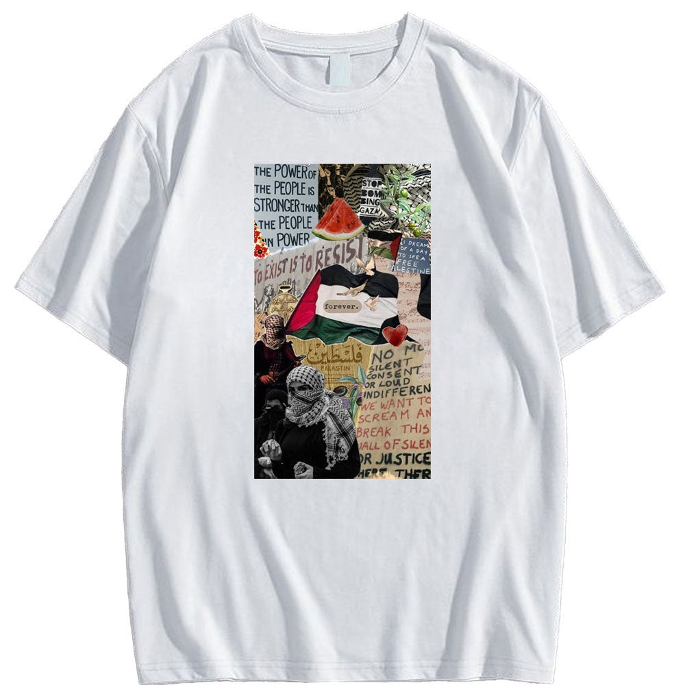 Camiseta con imágenes de la historia palestina (varios diseños disponibles)