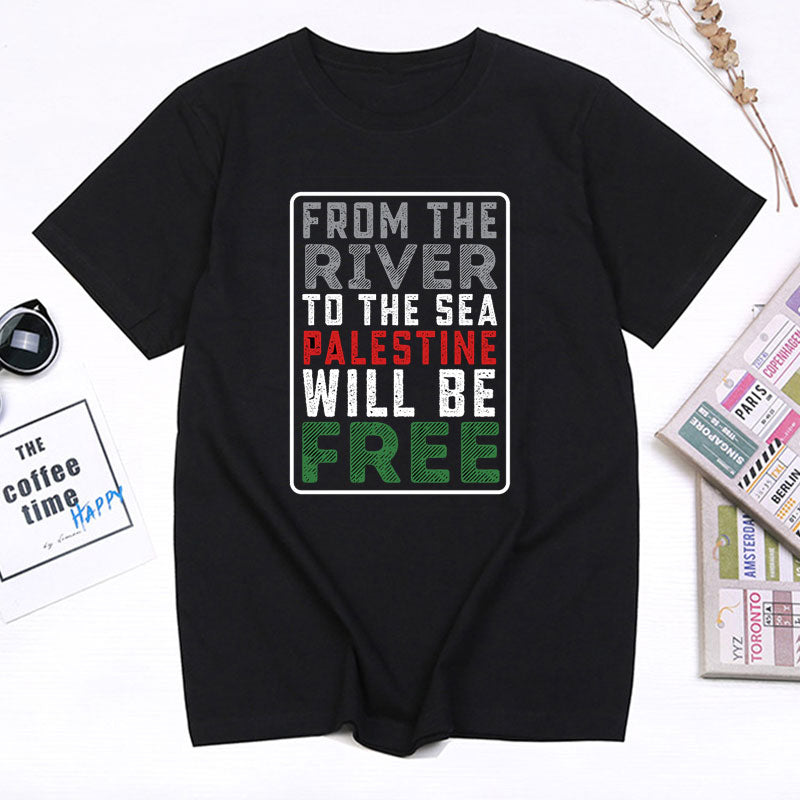 Style 1 / Black / XS From The River To The Sea Shirt (Multiple Designs Available) | Project Palestine