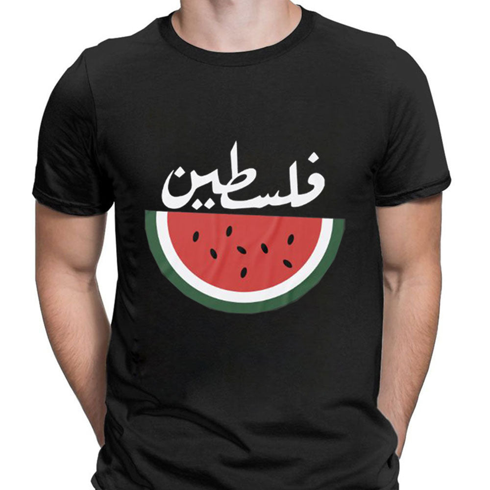 XS / Black Arabic Palestine Watermelon Shirt | Project Palestine