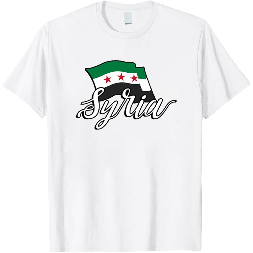 Camiseta siria cursiva