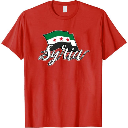 Camiseta siria cursiva