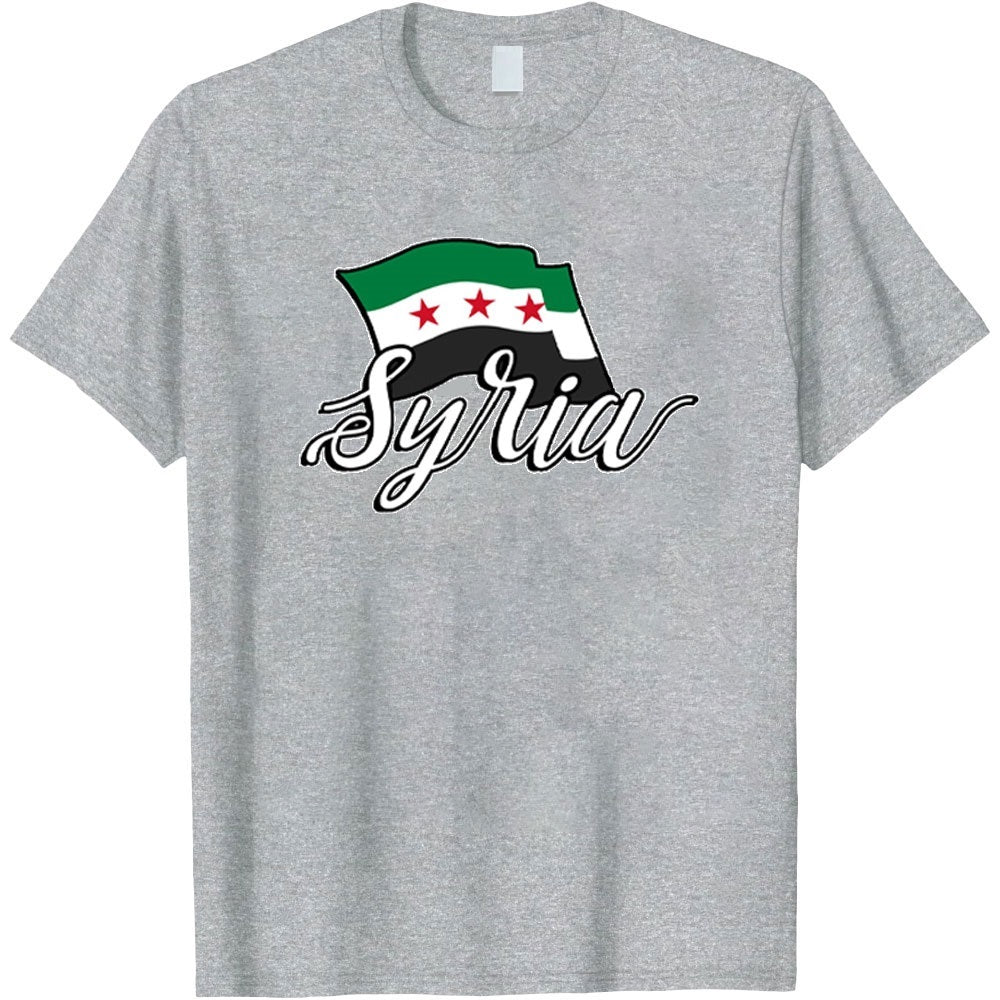 Camiseta siria cursiva