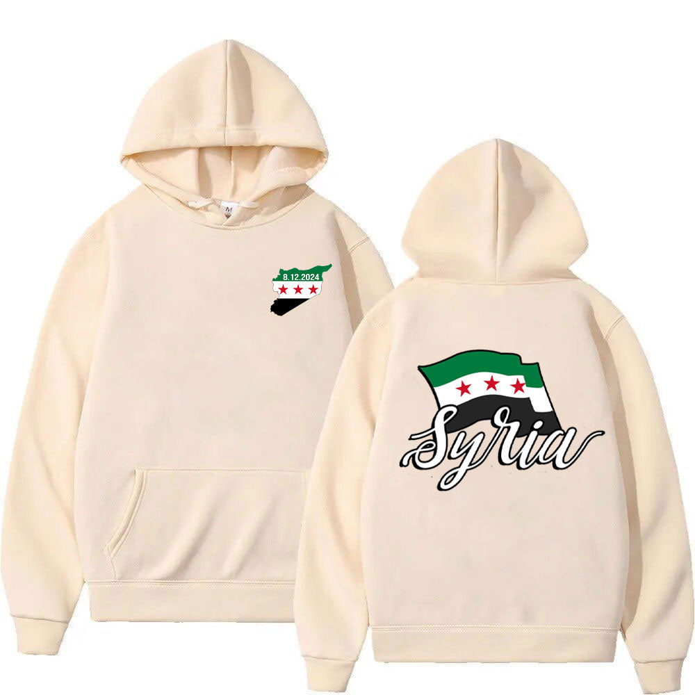 Sudadera con capucha de Siria cursiva