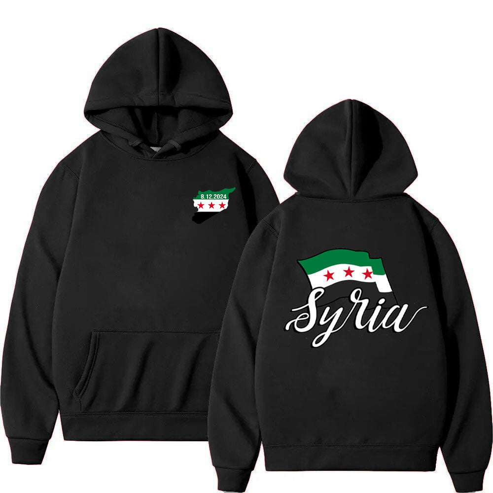 Sudadera con capucha de Siria cursiva