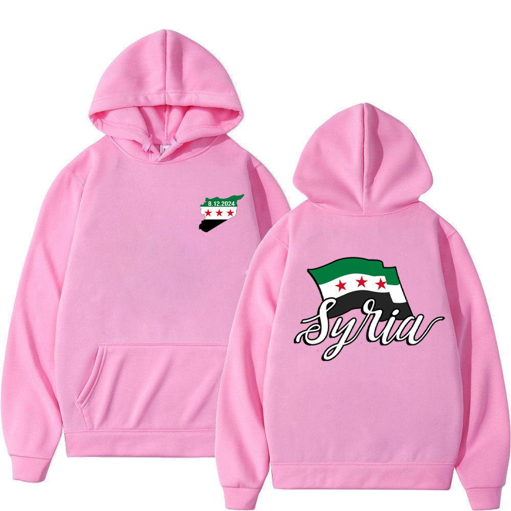 Sudadera con capucha de Siria cursiva