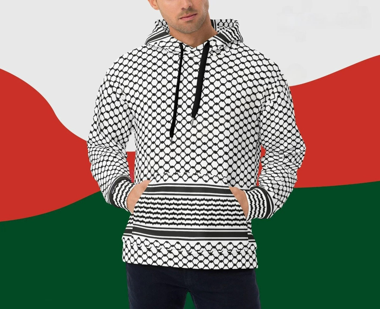 Sudadera con capucha Keffiyeh (varios diseños disponibles)