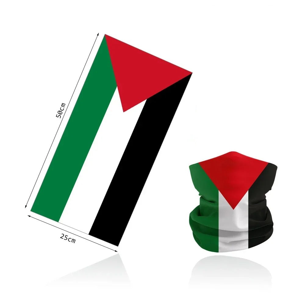 Mascarilla/pañuelo con la bandera de Palestina