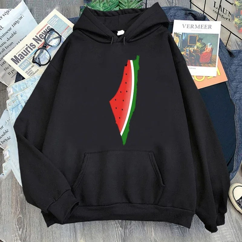 Sudadera con capucha de geografía de sandía