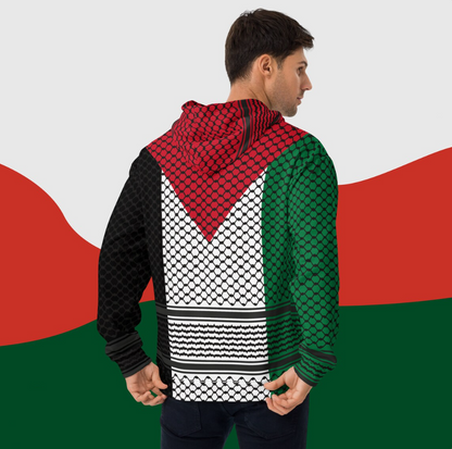 Palestine Flag & Keffiyeh Hoodie