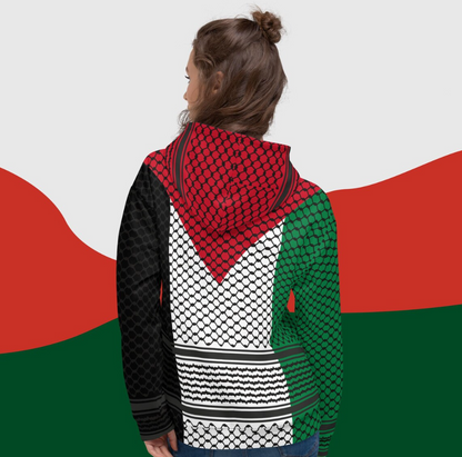 Palestine Flag & Keffiyeh Hoodie