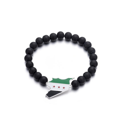 Pulsera de cuentas con geografía siria