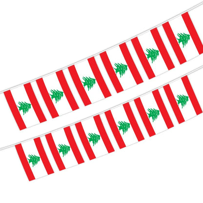 Lebanese String Banner Flags (20 Pieces)