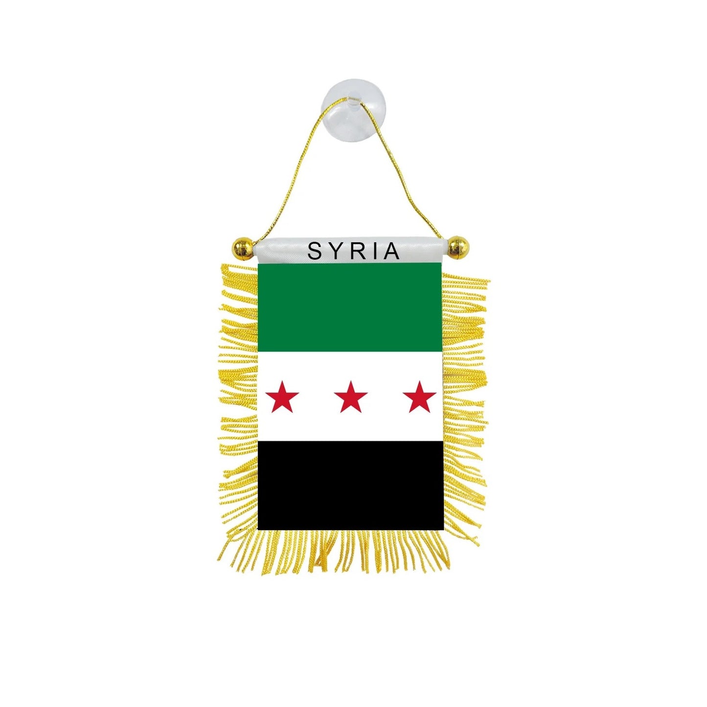 Syrian Car Rearview Mirror Flag