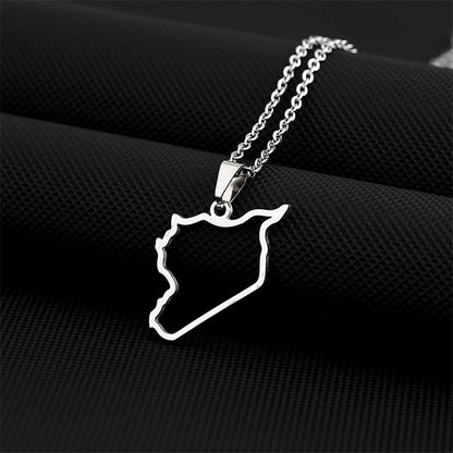 Outline Syrian Geography Necklace/Chain