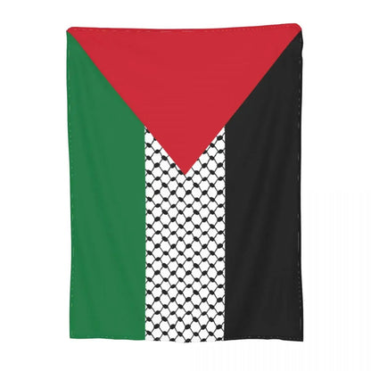 Manta con bandera y keffiyeh