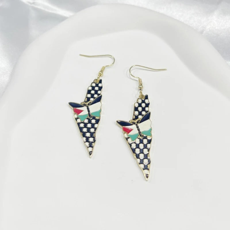 Butterfly Geography Earrings