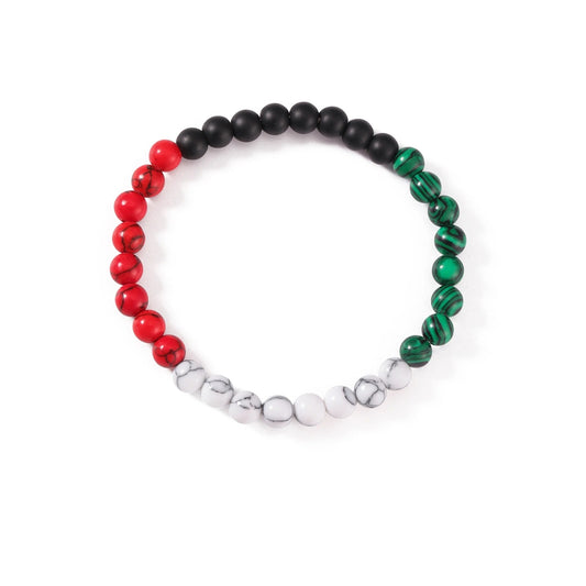 Pulsera palestina de cuentas de colores