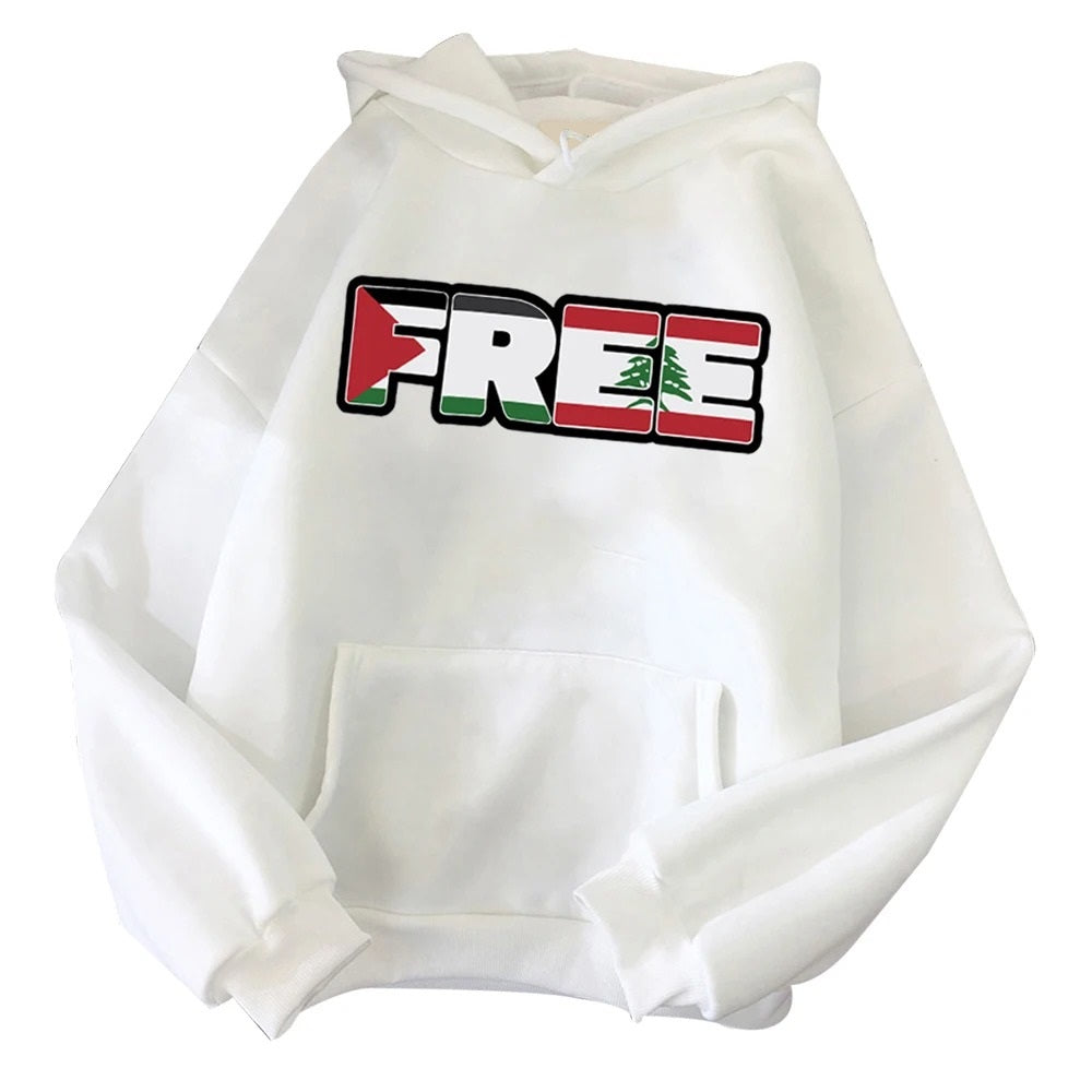 Sudadera con capucha "Palestina y Líbano libres"