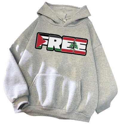 Sudadera con capucha "Palestina y Líbano libres"