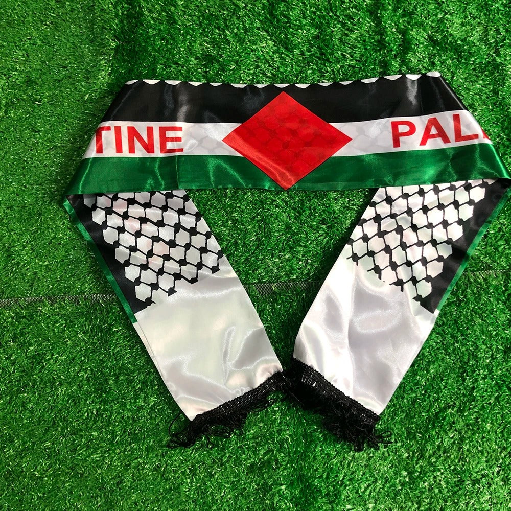 Plain White / 1 Piece / 6 x 51 Inches (15 x 130 cm) Palestinian Flag Scarf (Multiple Designs Available) | Project Palestine