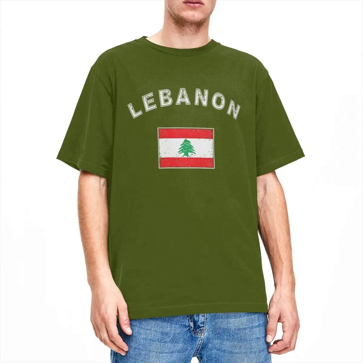 Camiseta del Líbano con la bandera