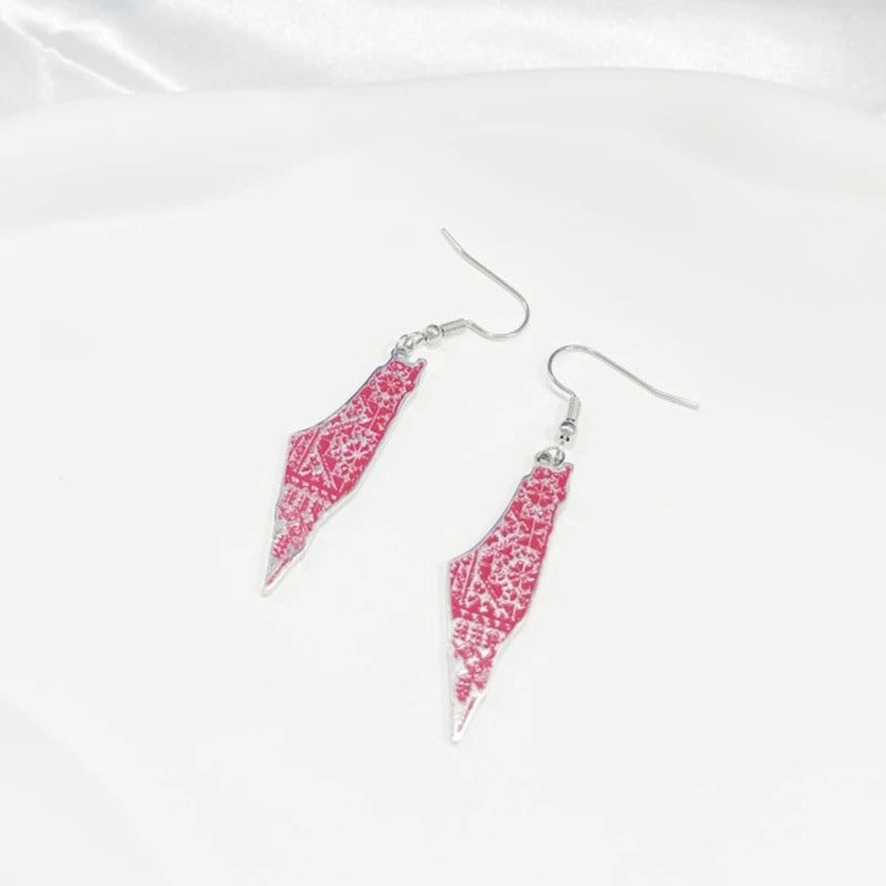 Pendientes bordados Tatreez