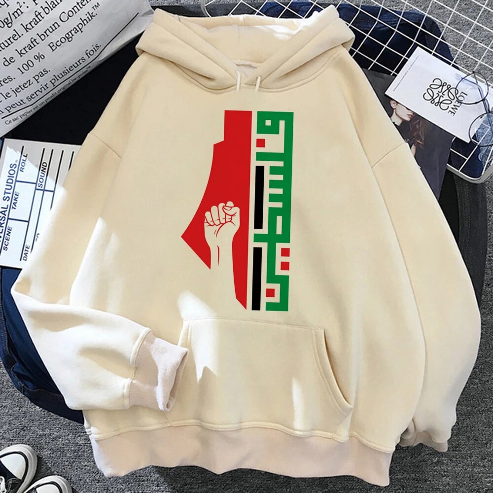 Resistance / XS Cream Color Palestine-styled Hoodies (Multiple Designs Available) | Project Palestine