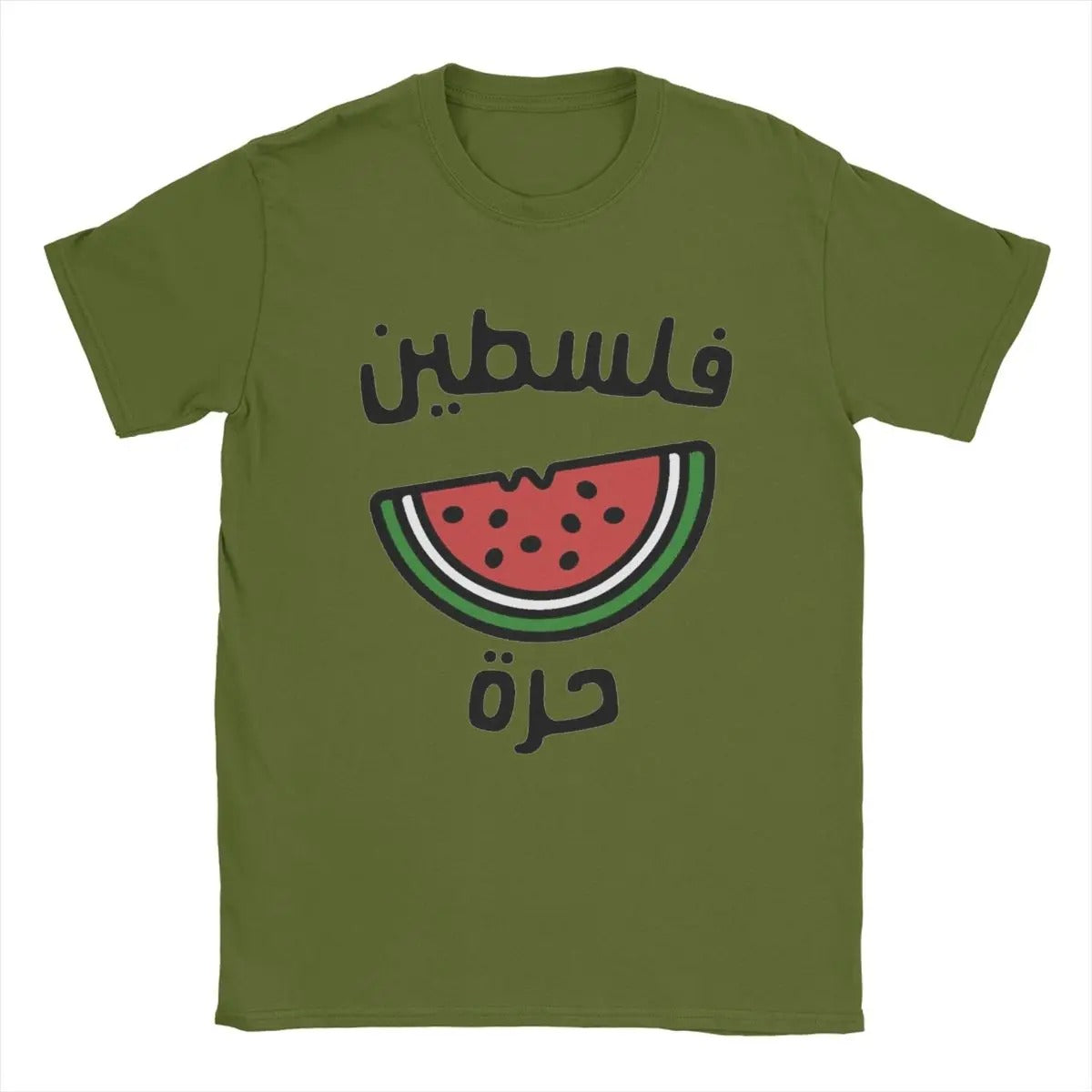 Army Green / S "Free Palestine" Watermelon Shirt | Project Palestine