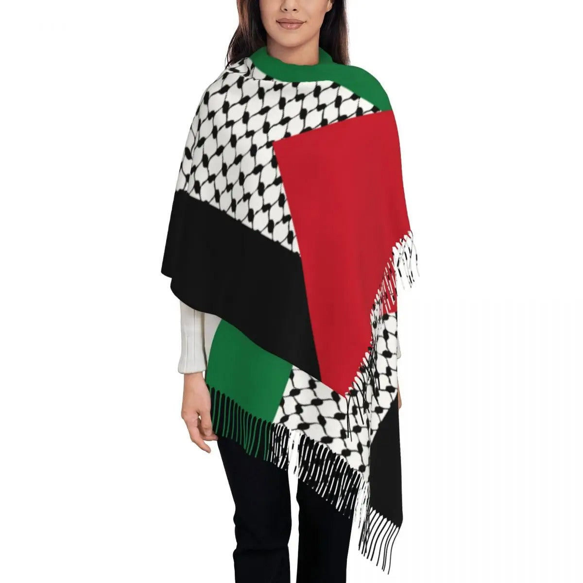 Mantón Keffiyeh con bandera 