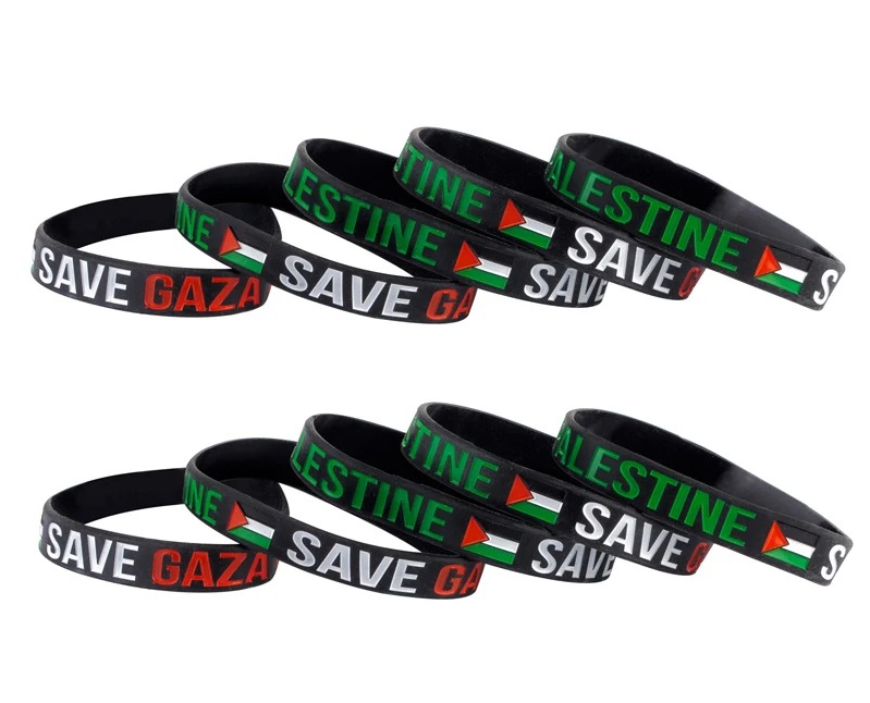 Black / 10 Pieces Palestine Wristbands (10 Pieces) | Project Palestine