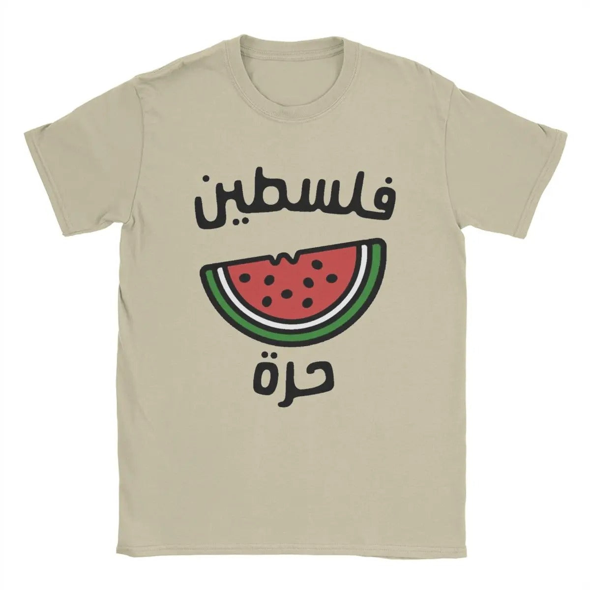 Khaki / S "Free Palestine" Watermelon Shirt | Project Palestine