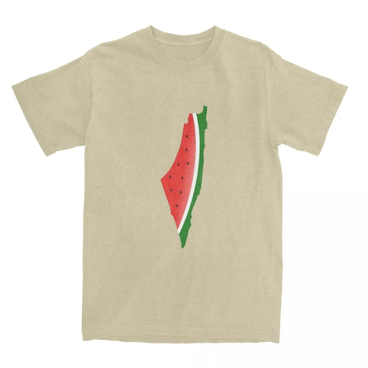 Khaki / S Watermelon Geography Shirt | Project Palestine