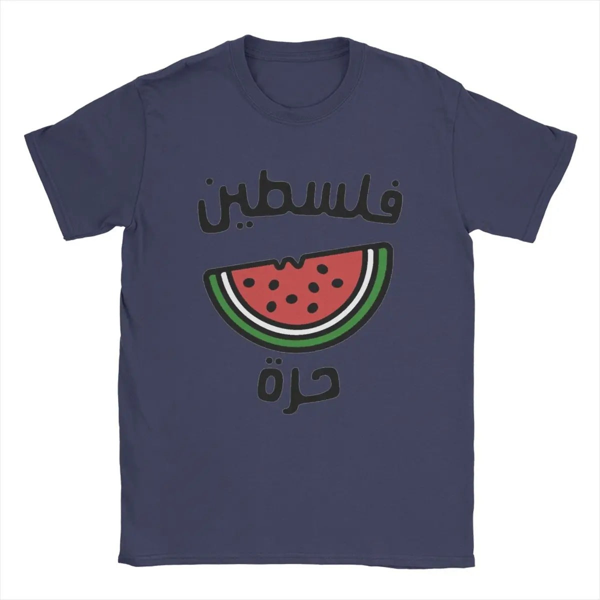 Navy Blue / S "Free Palestine" Watermelon Shirt | Project Palestine