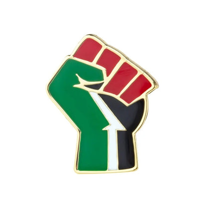 10 Pieces / Fist / 0.65 x 0.76 Inches (19 x 16 mm) Palestine Solidarity Pins (10 Pieces) | Project Palestine