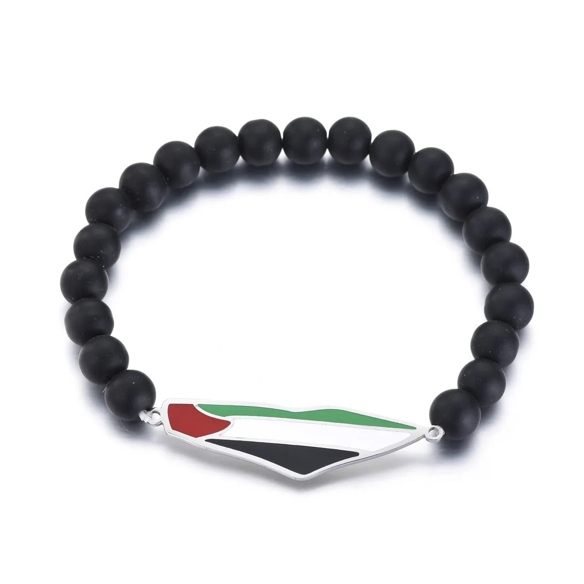 Silver Beaded Geography Bracelet | Project Palestine